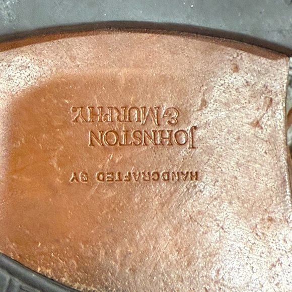 Johnston & Murphy Men\'s Brown Leather Oxford Shoe Sz 10.5 Made in Italy main image 8